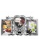 Photo frame Plastic in 3 photos 9x13, 10x10 cm "Balt and berries" Dark silver 19x33 cm