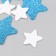 Decor "Zvezda" Blue, White Foam Glitter 5 and 3 cm (set 10 pcs)