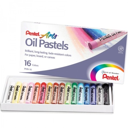 Oil pastel, 16 colors, Pentel, 8/60 mm, in cardboard