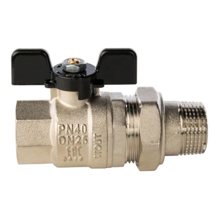 Ballic stout tap, full -pass, 1 ", internal/outer thread, American, butterfly-2