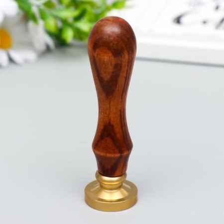 Printing for wax with a wooden handle "Spermat in space" 9x3x3 cm-2