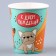 A one -time paper glass "Happy Birthday", dogs, 250ml