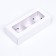 Packaging with a shell for 3 sweets, with a window, white 13x5x3.3 cm