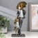 Souvenir Polystone "Dad and daughter on a walk under the umbrella" Blue 28x11x8 cm