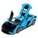 Metal machine, 1:24, inertial, doors, hood, trunk, blue color are opened