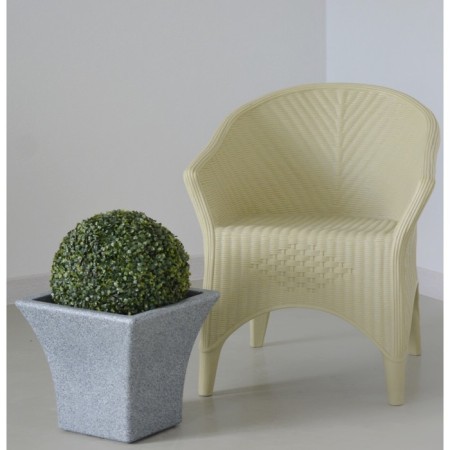 Kashpo for flowers "Crown" 40x40x35 cm, 10 l, color gray granite