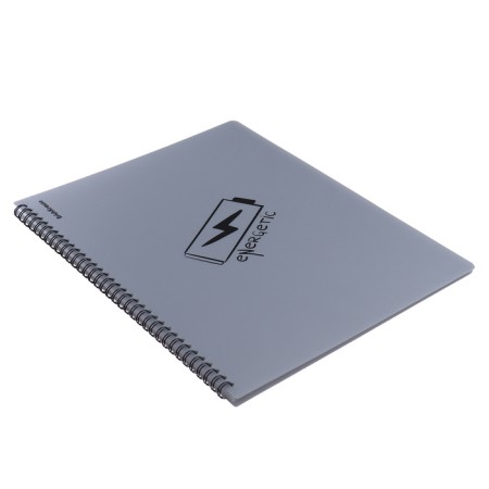 Folder 30 inserts on spirals, A4, 600 μm, Erichkrause "Ice Metallic Ideas", texture "Sand", gray, mix-5