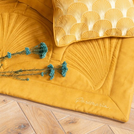 Cover with pillowcases "Hugo", size 230x250 cm, mustard color-3