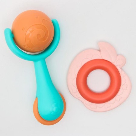 A set of rattles with a “vegetable mix” teether, 2 pcs-7