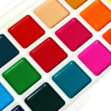 Watercolor 24 colors "Classic", without brush, plastic, euro suspension (1009198)-10