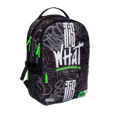 Youth backpack 39 x 30 x 17, ergonomic back, Devente Label 19l, + USB it is what 7032444-3