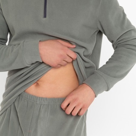 Male thermal underwear, size 54-56 (height 170-176 cm), gray color, fleece, 100% polyester-4