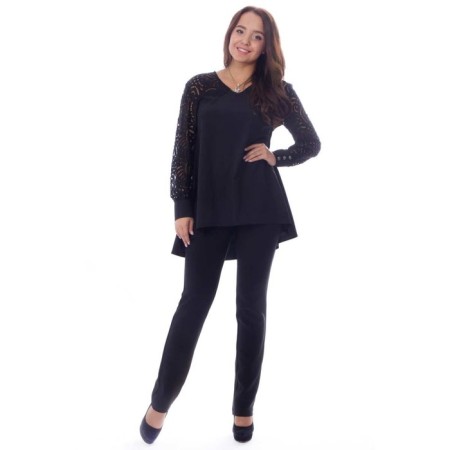 Women's tunic, size 42, black color-1