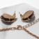 Set 3 objects: earrings, pendant, ring "drops", black and white color in gold, 40cm