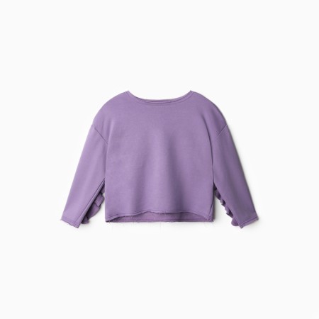 Свитшот для девочки MINAKU: Casual Collection KIDS, цвет сиреневый, рост 152 см-4