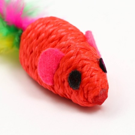 A mouse with a pen, 4.5 cm, red-4