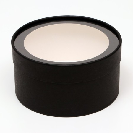 Box - tube 2 in 1, with a transparent cover "Black", 21 x 11 - 18 x 10 cm-3