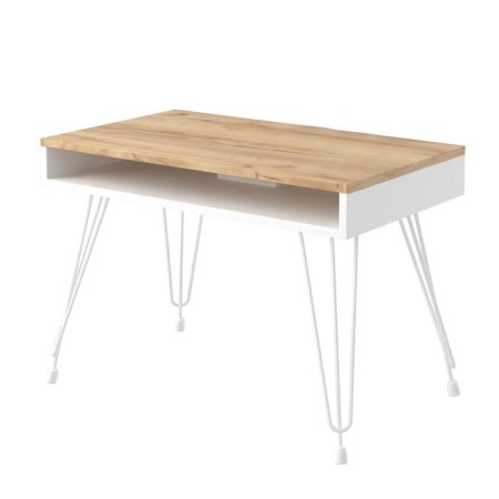 Coffee table Liverpool 75x40x53 cm, oak craf gold, white-3