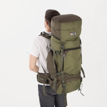 Tourist backpack, TAIF, 65 liters, cord department, 2 outer pockets, 2 side pockets, olive color-8