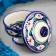 Sugar of Rishtan ceramics "Flowers", 250 ml, blue