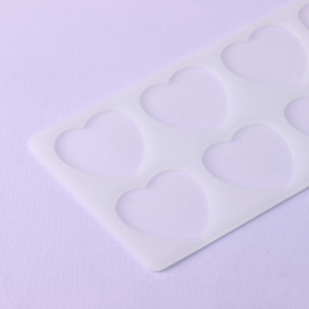 Chocolate form "hearts", silicone, 8 cells, 23.5 × 11.5 × 0.3 cm, the color is transparent-1