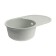 Sin for a kitchen made of Zein 110/Q10, 730 x 450 mm, oval, overflow, light gray color