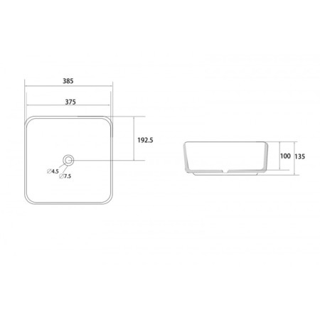 ABBER RECHTECK AC2211MBE, Patch, 385x385x135 mm, lightweight, matte-4