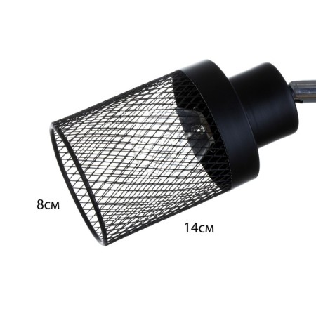 Scoop with a switch on the wire "Camellia" E14 40W black 17x11x17cm-5