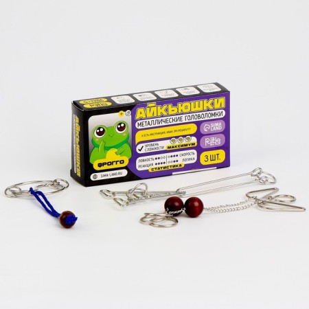 Metal puzzles "Froggo", 3 pieces-1