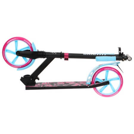 Sugan Graffiti Lux 200, folding, Pu 200 mm wheels, front shock absorber, ABEC 11 Carbon, black color-10