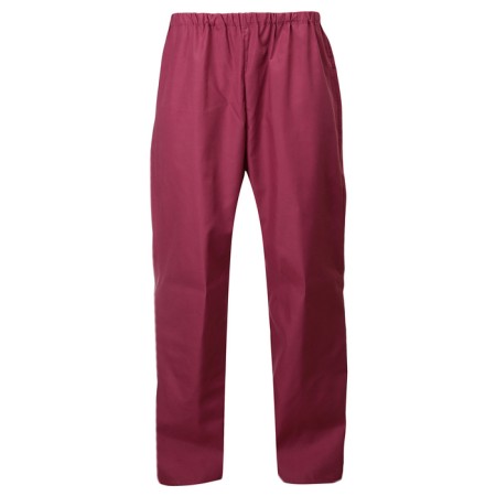 The suit of the chef is female, p. 44-46, white/plum color-3