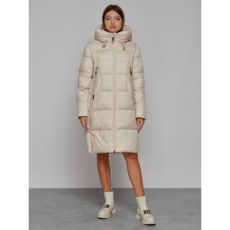 Coat insulated winter female, size 50, beige color