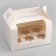Confectionery folding box for 6 cupcakes, white 23.5 x 16 x 14 cm