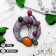 Brooch "Tourmaline branch", colored in black silver