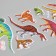 Plastic sticker soft "dinosaur era" mix 22x10 cm