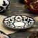 The plate round "Pachta in gold", 12.5 cm, white