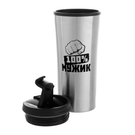 Thermal circle, 450 ml, for you "100% man", retains heat 2 hours, 8 x 19 cm-2