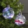 A set of Christmas tree balls "Vigies and cones" 2 pcs., Batteries, 5 LED, glow white