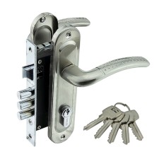 Замок врезной MARLOK 61/LA02 3RB, 3 ригеля, межосевое 61.5 мм, цвет никель