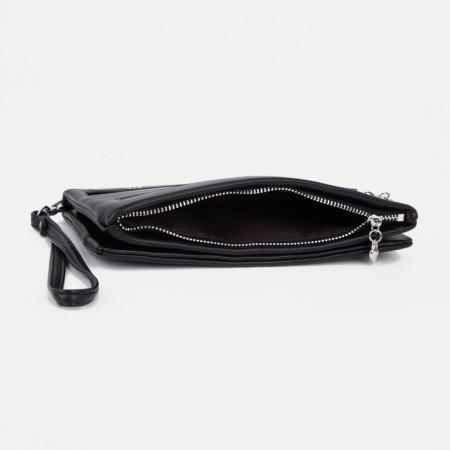 Women's wallet on magnets, black color-2