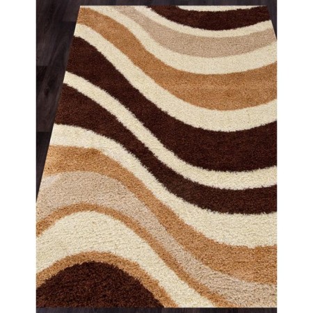 Rectangular carpet Merinos Ultra, size 150x230 cm, color-brown color-1