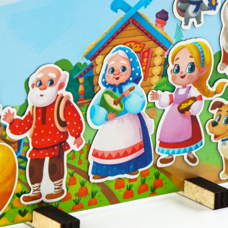 A set of developing magnets. Theater based on the Russian folk tale "Turnip"-3