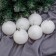Set of balls plastic D-8 cm, 6 pcs "Shiny haze" white