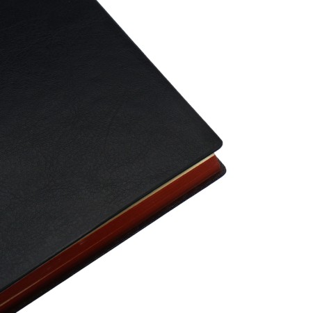 Organizer, A6, 116 sheets, cage, leatherette cover, brown cut, black-4