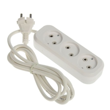 Extension cord UNIVERSAL E-203, 3 sockets, 2 m, PVS 2x0.75, 10 a