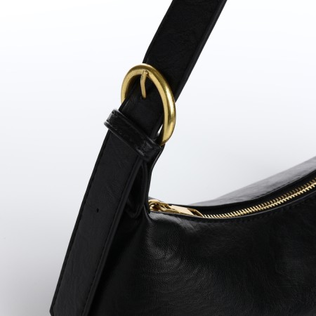 Bag Women's Baget with a zipper, black color-6