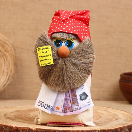 Brownie amulet with Euro, 20 cm, mix