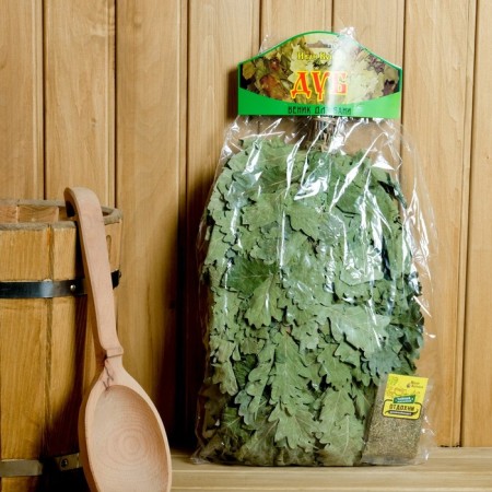 Set of Extra Venik from the Caucasian oak with a tea drink "rest", in individual packaging-1