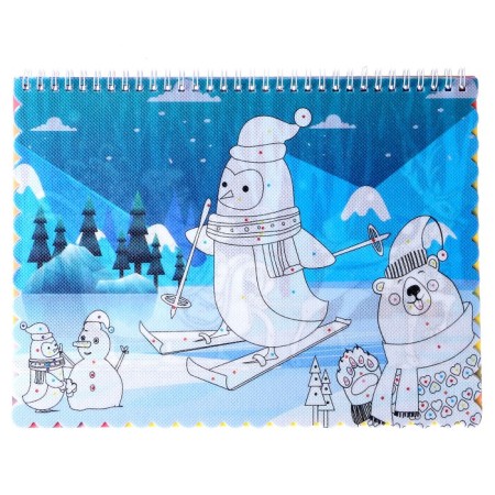 Collecting book New Year's "New Year" Flomasters 12 centers, 3D glasses, water bottle-7