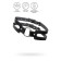 Pecado BDSM chocker-sewer, two straps, genuine leather, black